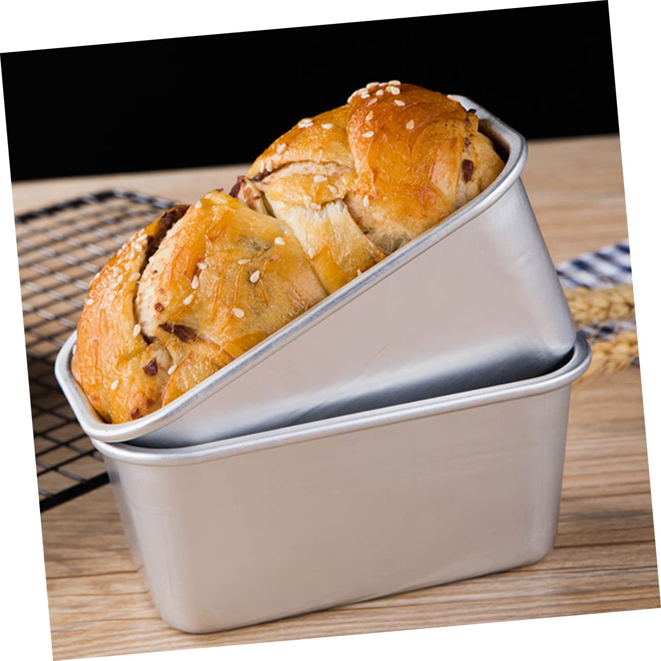 Moule à Gâteau Rectangulaire Avec Couvercle – Acier Inoxydable Antiadhésif, Idéal Cuisson & Conservation
