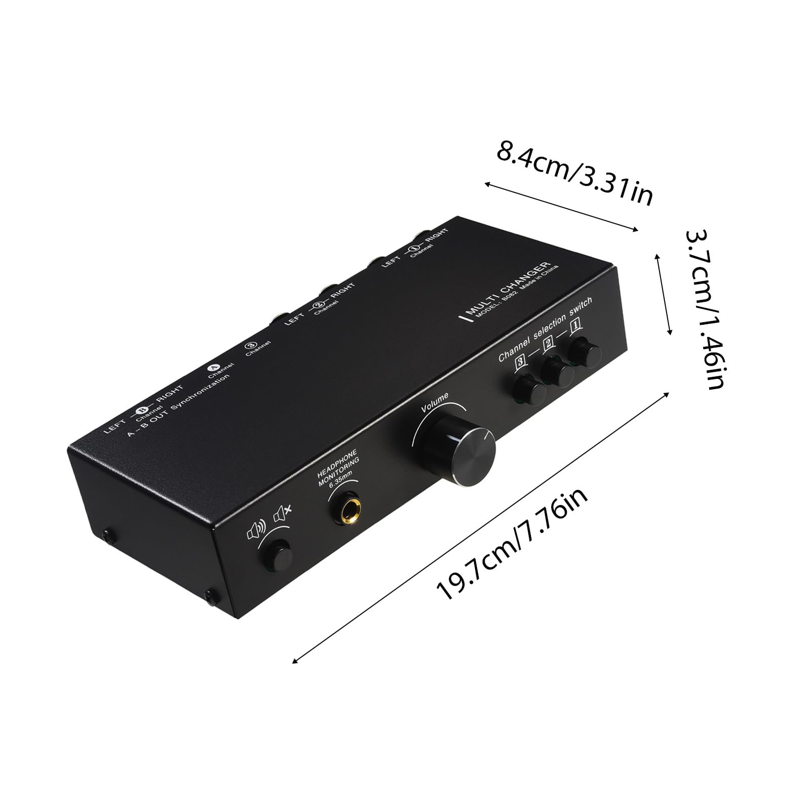 Przełącznik Wyboru Głośników Stereofoniczny Przełącznik Audio ze Zbalansowanym Wyjściem XLR na Wejście, Metalowy Przedwzmacniacz Pasywny dla Home Studio Pro Audio, Dźwięku