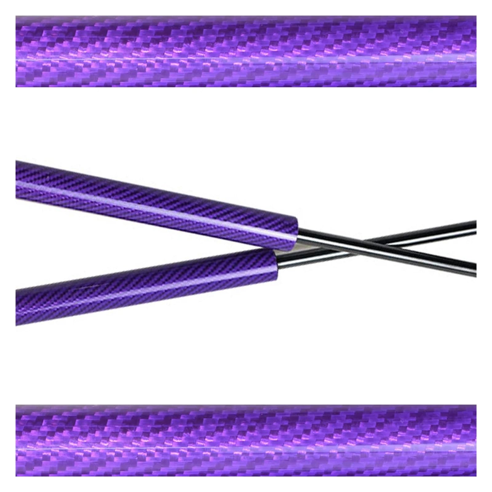 Hood Struts Compatible With Toyota Innova Zenix 3rd AG10 2023 2024 2025 Bonnet Modify Gas Spring Lift Support Shock Absorber Damper Prop Rod(Purple carbon fiber)