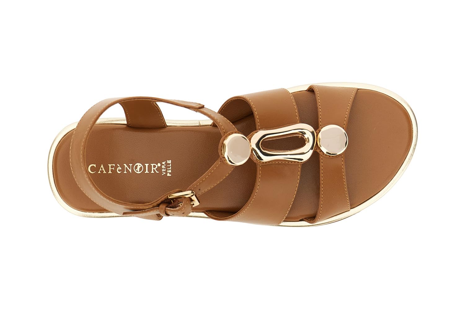 CAFèNOIR - Sandali In Pelle Con Fibbia E Triplo Accessorio, Da Donna