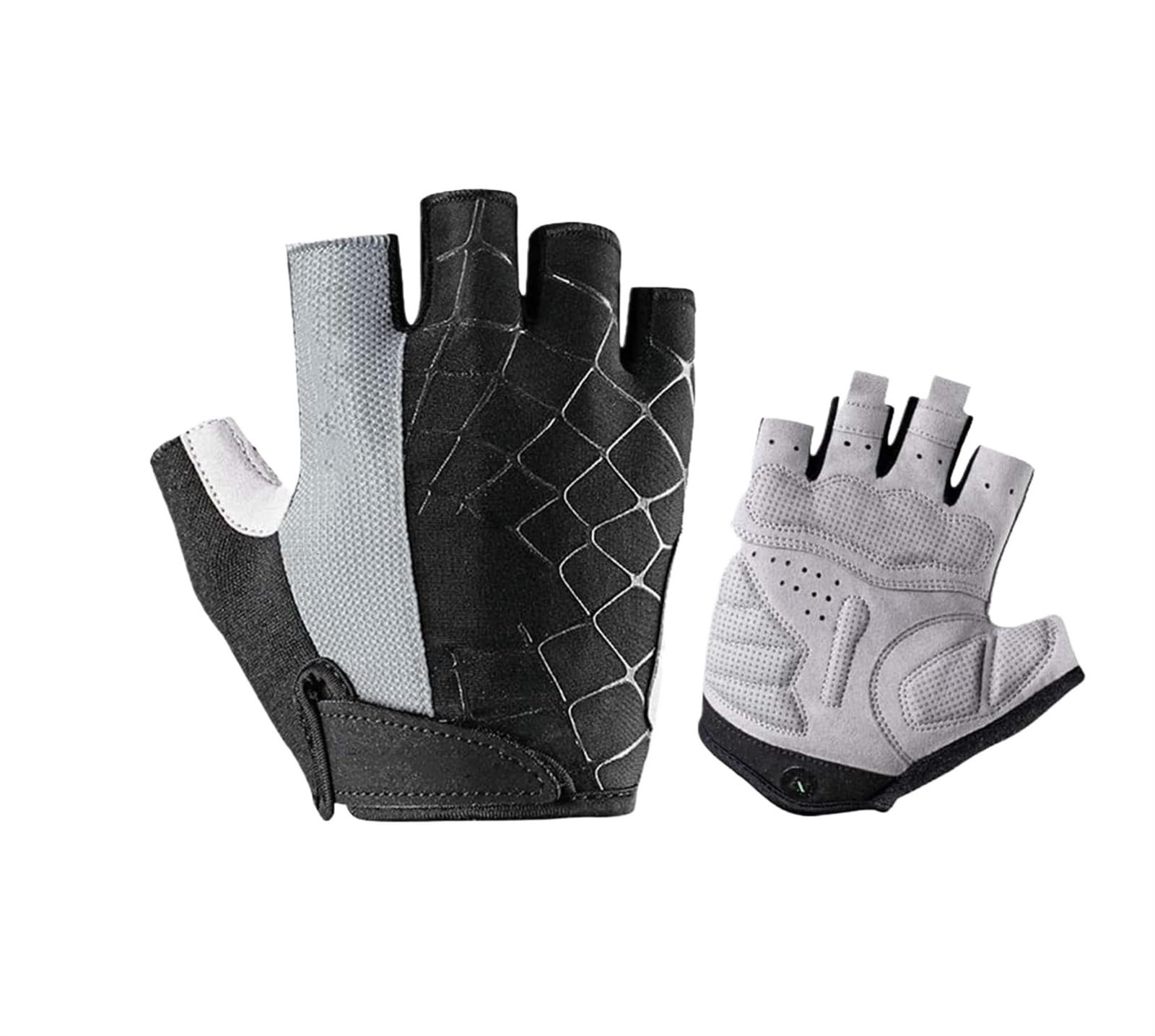 Ciclo Guanti Guanti da Bicicletta Guanti Mezze Dita Gel Pad Assorbimento degli Urti Antiscivolo Traspirante Uomini Donne