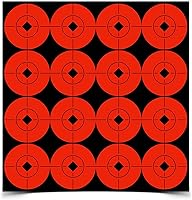 Vista 1 de Birchwood Casey Target Spots Naranja Brillante Autoadhesivas de Alto Contraste Objetivos de Disparo en Papel con Ojo de Toro