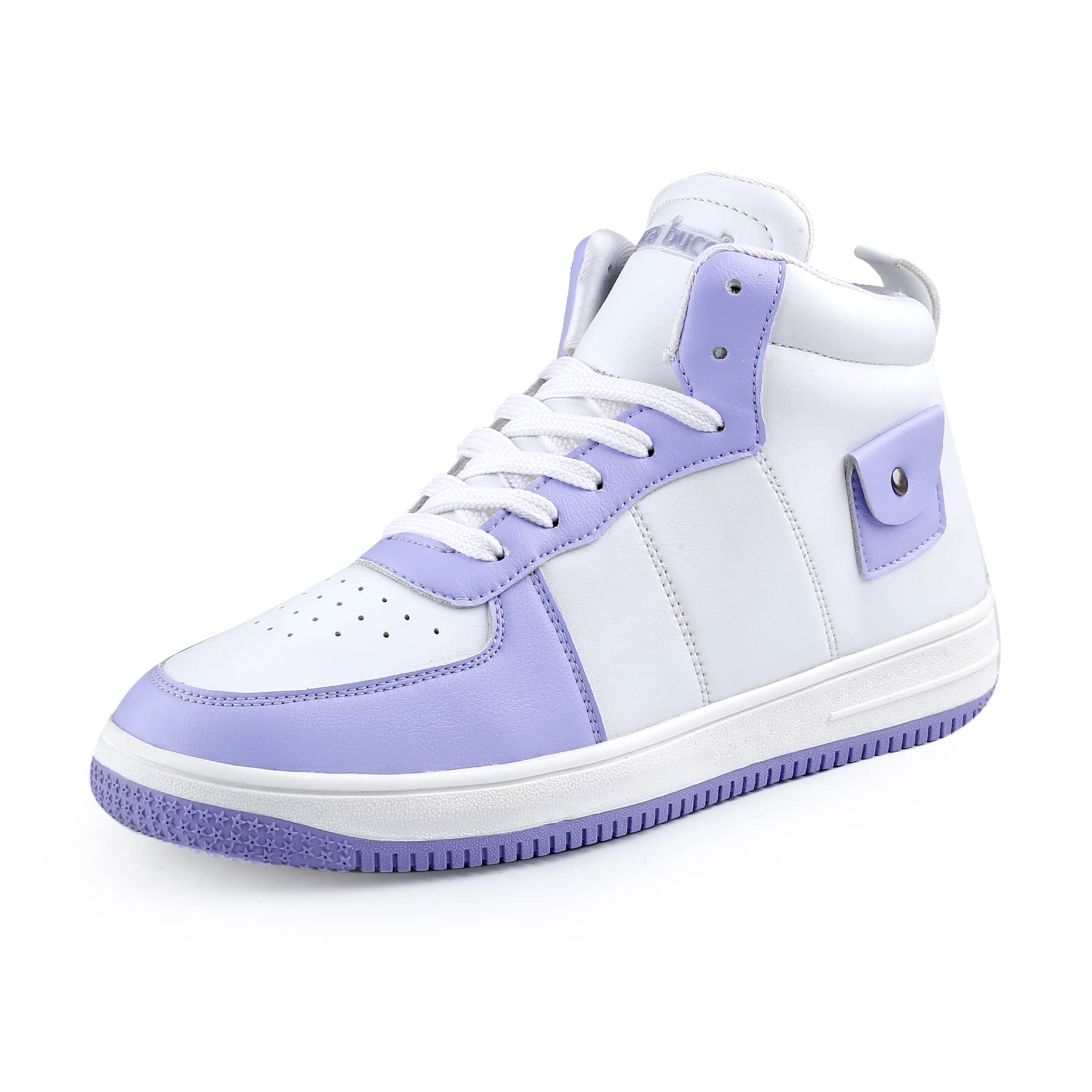 Bacca Bucci® Stellar Mid Top Flat Sole Fashion-Forward Womens Sneakers for Any Occasion -Purple, Size UK38 (B0C42DHPRQ) Amazon Price History, Amazon Price Tracker