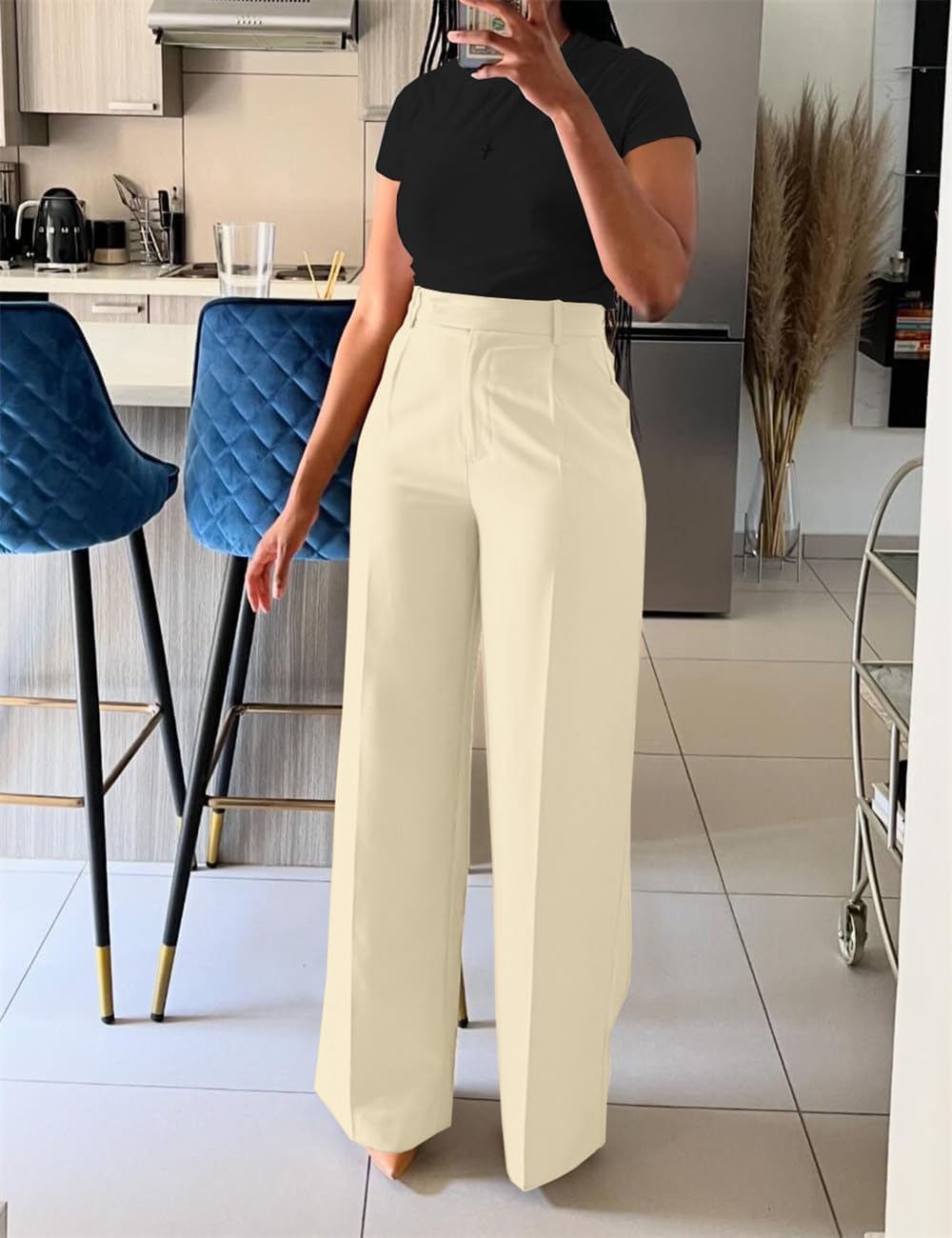 Business Casual Work Pants Dress Office Trousers Slacks with Pockets - Image 5