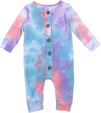 Newborn Baby Boy Girl One Piece Rompers Long Sleeve Organic Rompers Jumpsuits Pajamas Sleeper Overall Toddler Clothes