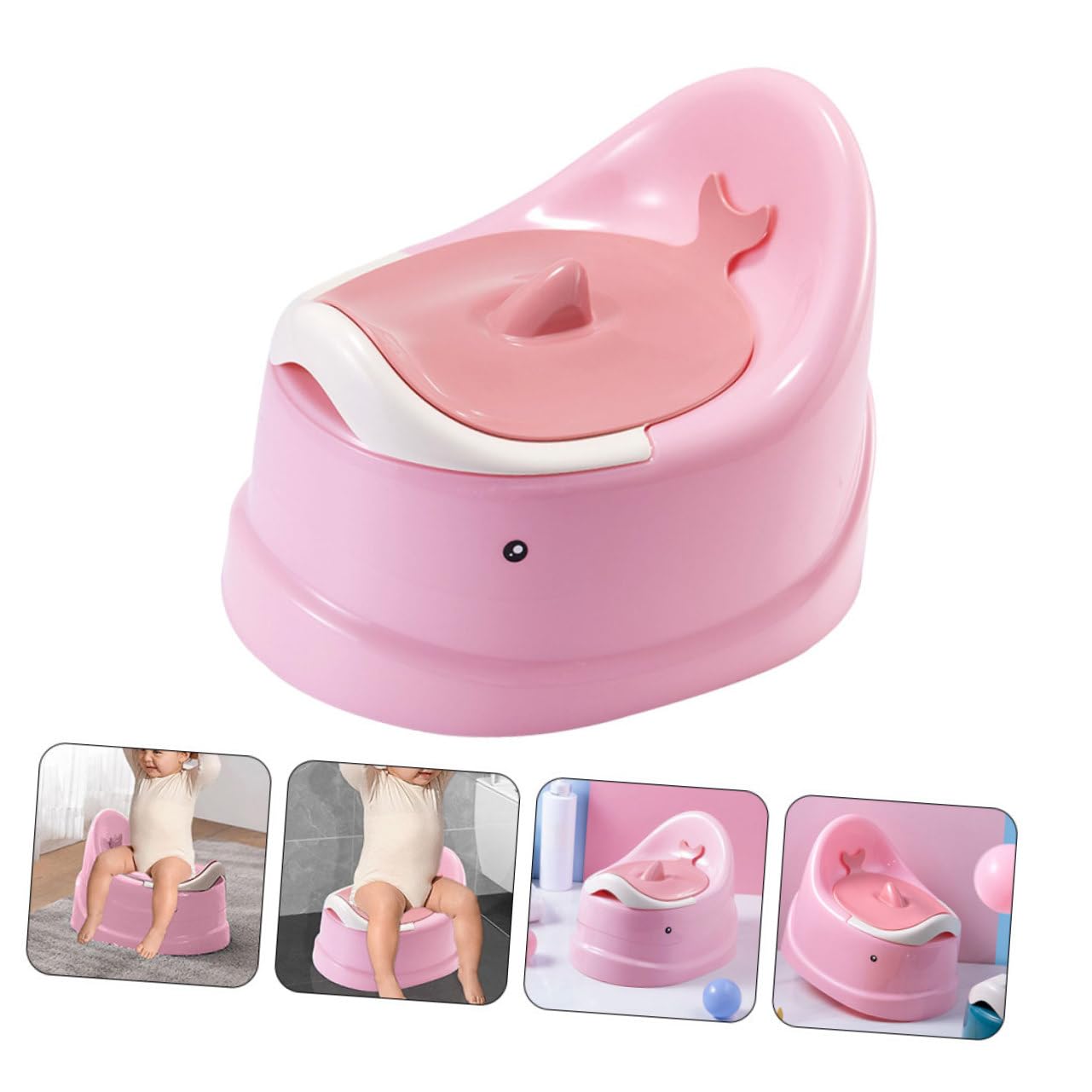 Asiento de Inodoro para Niños Rosa Pp, Orinal Portátil de Entrenamiento