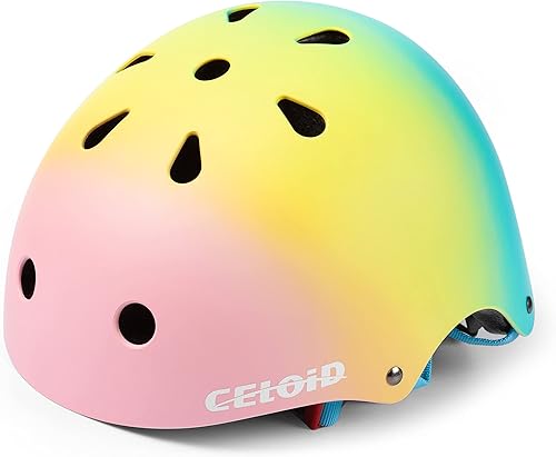 Miniatura 100 de Casco de bicicleta para niños, cascos de patineta para niños de 2 a 3 a 5 a 8 a 14 años, ajustable, multideporte, bicicleta, patinaje, fútbol, Negro
