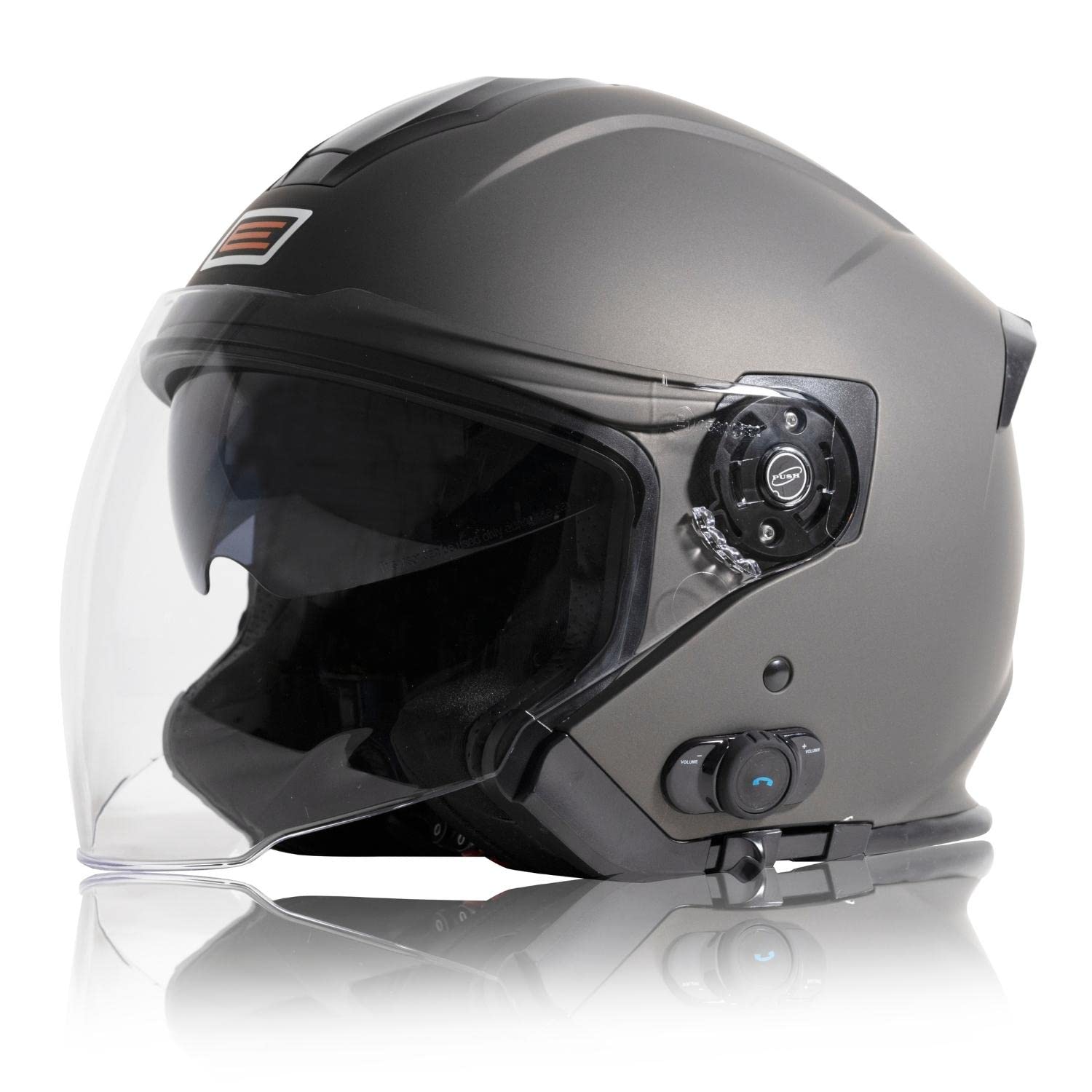 ORIGINE Casque Bluetooth Moto Jet Casque Scooter avec Double Visière Homologué ECE