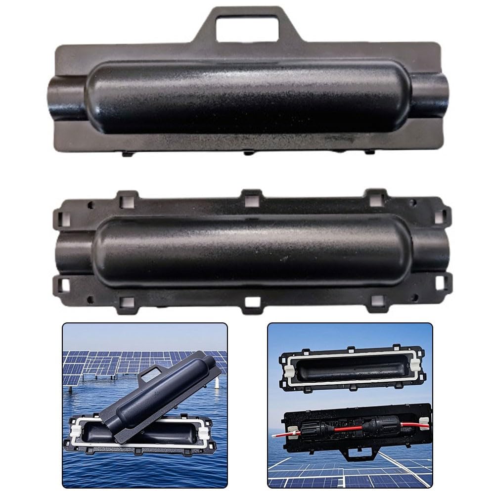 Photovoltaik-Steckverbinder-Schutzbox für Marine- und Outdoor-PV-Anlagen – PPO-Gehäuse, IP67-bewertet, 100 °C Temperaturbeständigkeit, Schwarz (5er-Pack) (10 Stück)