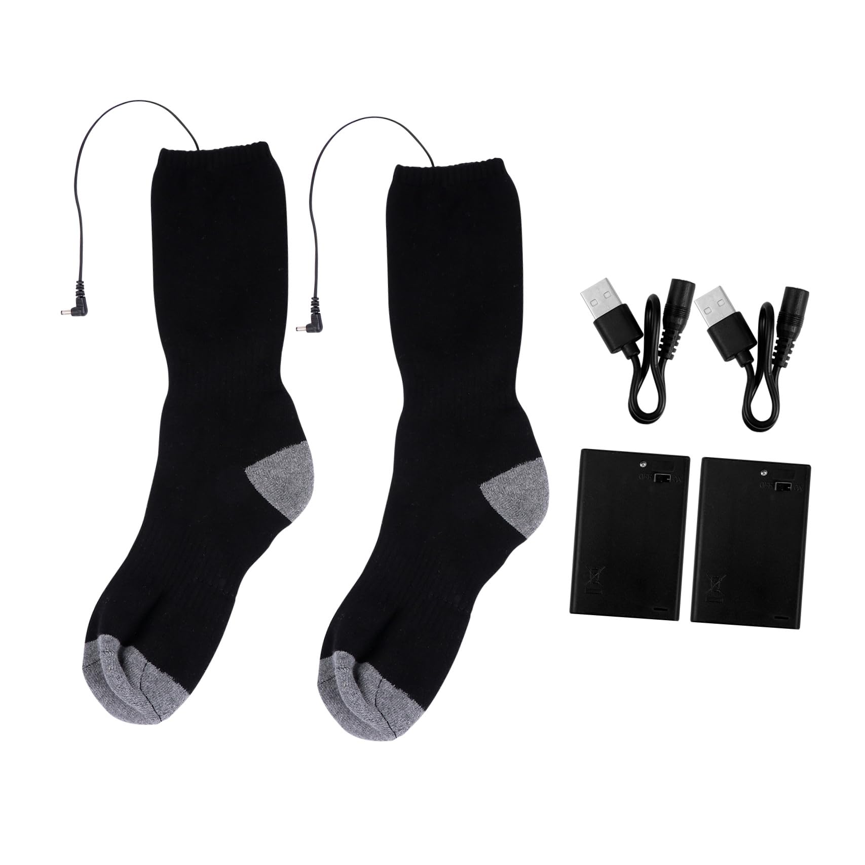 USB Beheizbare Wintersocken Atmungsaktiv und Komfortabel Waschmaschinenfest für Erwachsene und Outdoor Aktivitäten im Winter