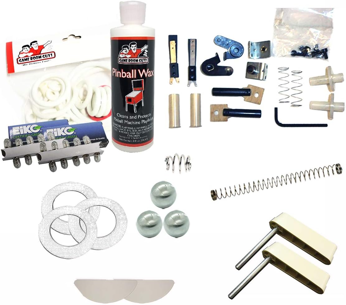 Game Room Guys White Pinball Premium Maintenance Kit Compatible with 1977 Bally Evel Knievel Pinball Machine