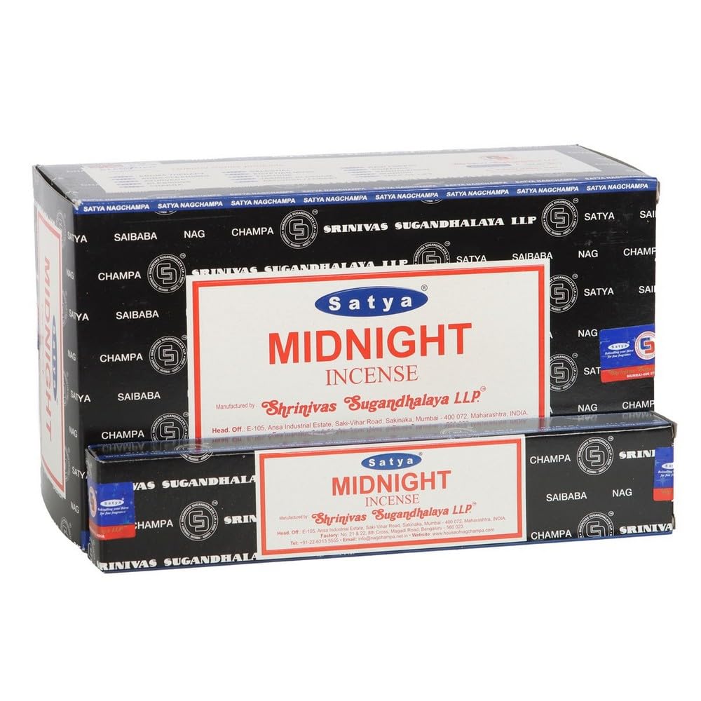 Satya Satya Sai Baba Midnight Nag Champa Incense Sticks (15 sticks)