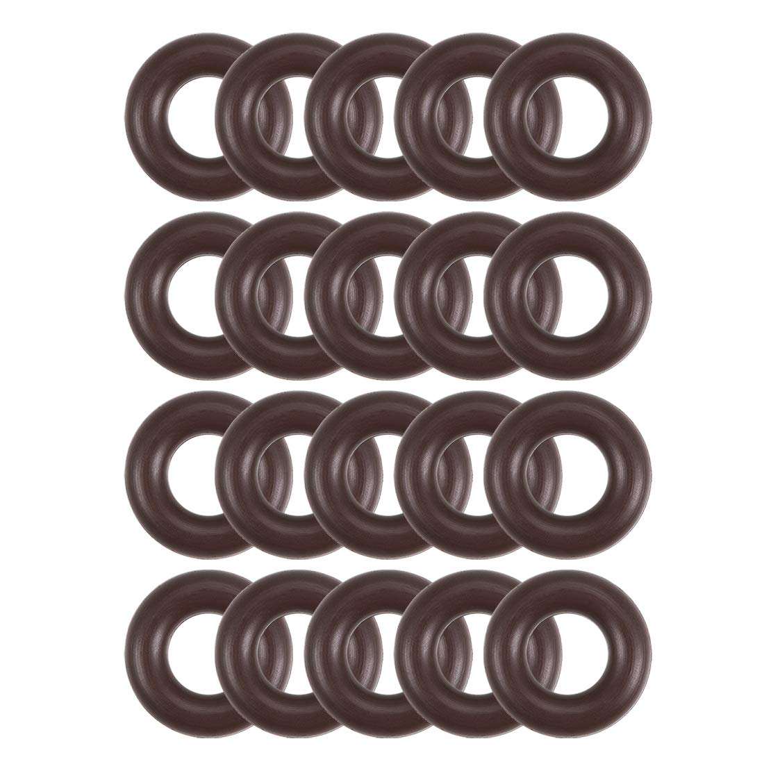 sourcing map Fluorine Rubber O-Rings 12mm OD 6mm ID 3mm Width, Metric FKM Sealing Gasket, Pack of 20