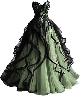 Gothic Wedding Dresses for Bride Layered Tulle Black Bridal Gown Lace Applique Sweetheart Wedding Gowns