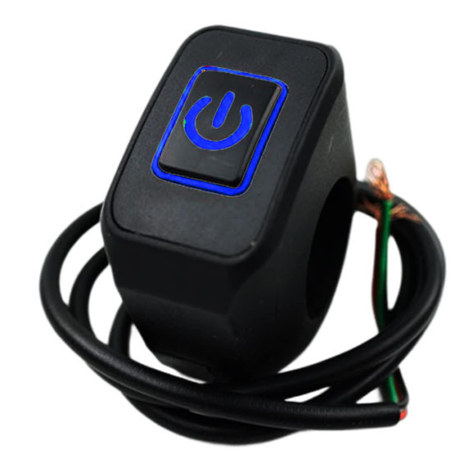 TRP TRADERS Motorcycle Handlebar Switch 22mm 7/8 Inch Handlebar Headlight Control Push Button Switch Waterproof 12V On/Off Switch with Blue LED Indicator-image-31