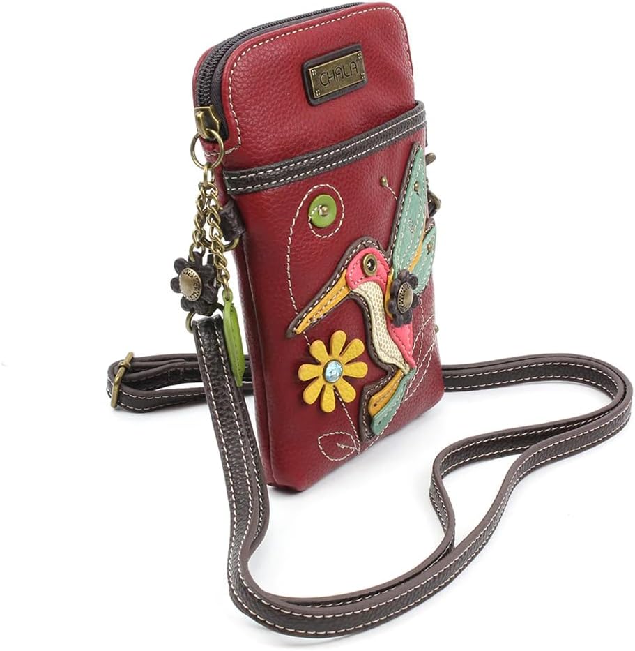 CHALA Bird Collection Cell Phone Crossbody Purse-Women PU Leather/Canvas Multicolor Handbag with Adjustable Strap - Image 2