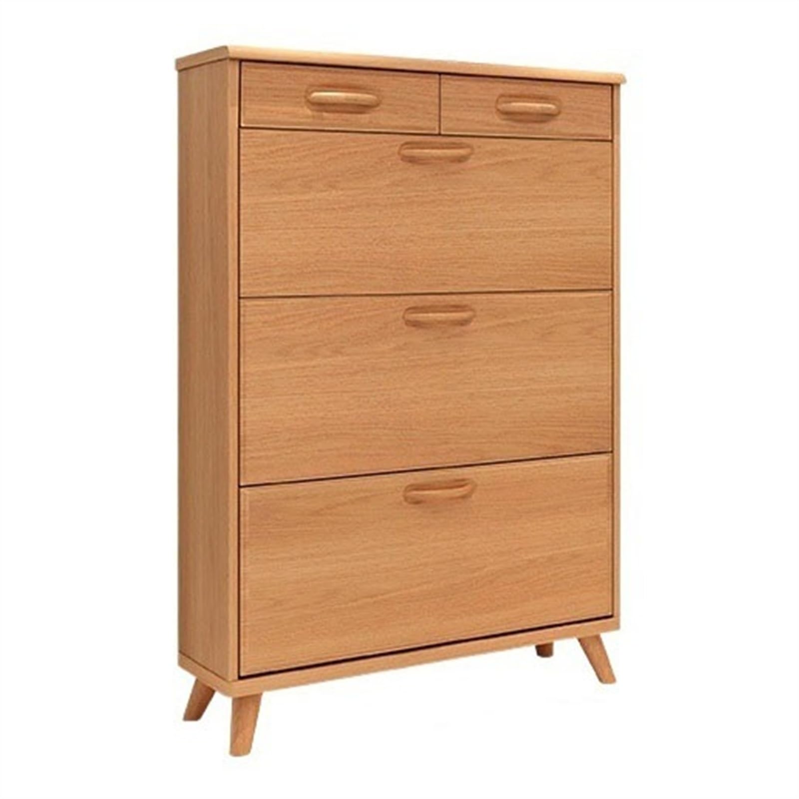 BLuVLy Armoire à Chaussures Slim à 3 Niveaux : Organiseur de Chaussures Peu encombrant pour Rangement autoportant (90 x 24 x 133 cm)