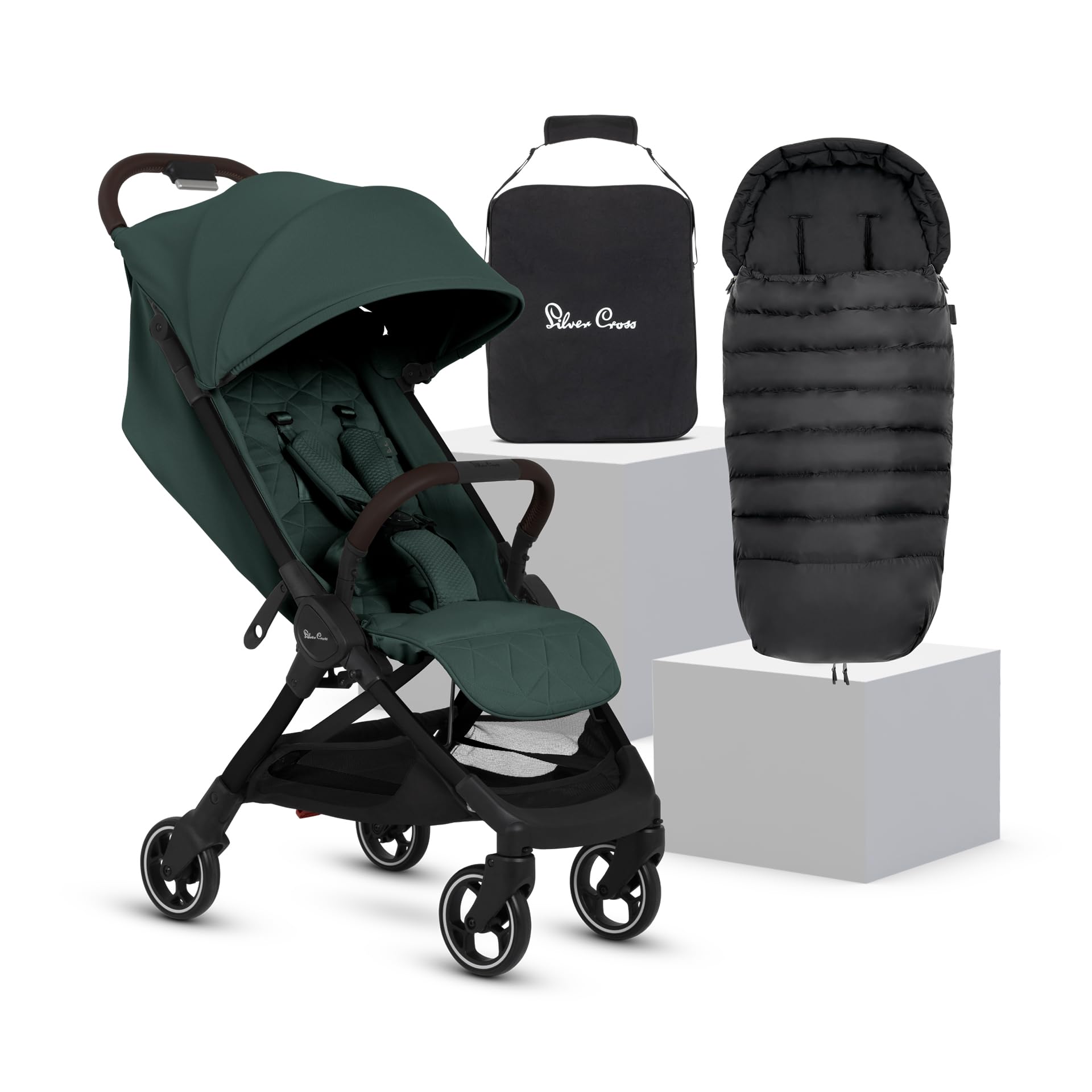 Silver Cross - Clic 2 Compact Stroller & Travel Bag - Travel Stroller For Life On The Go - Foldable & Lightweight - Suitable From Birth To 4 years - Cobble — view 9
