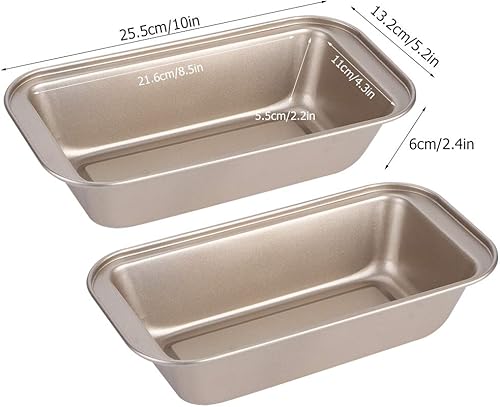 Miniatura 2 de Molde rectangular de 5.2 x 10 pulgadas, acero al carbono, antiadherente, pan, pastelería, utensilios para hornear para el hogar, cocina, panadería,