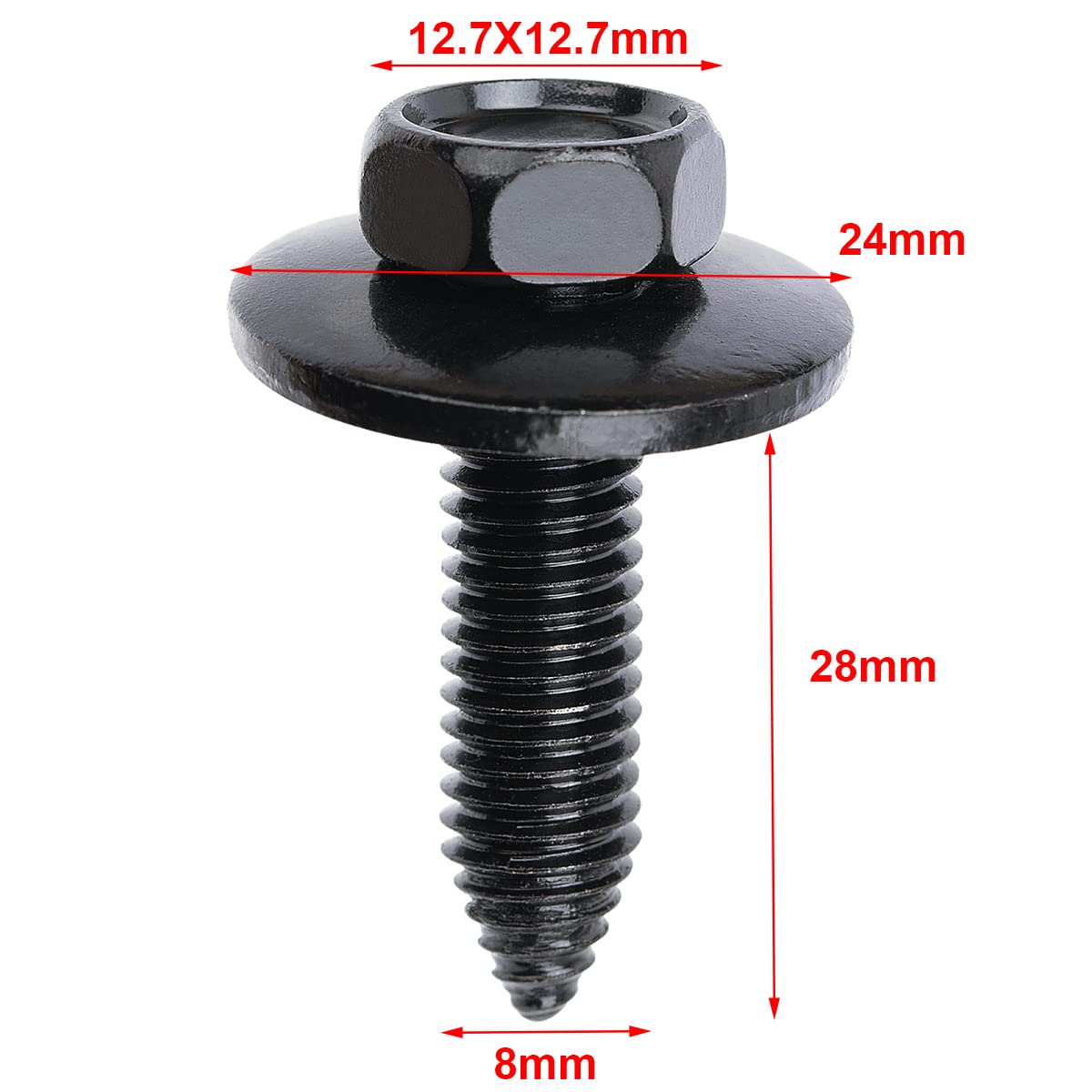 OAUTOO 20Sets M8-1.25 Bolts & U-Nuts Assortment