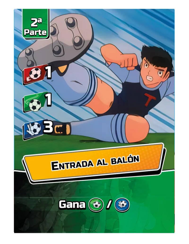 Juego de Cartas Campeones Oliver y Benji | Duelo New Team vs Toho | Juego de Fútbol para Niños +10 Años y Fans Retro | Regalo Ideal con Dados, Cartas Especiales y Marcador de Partidos