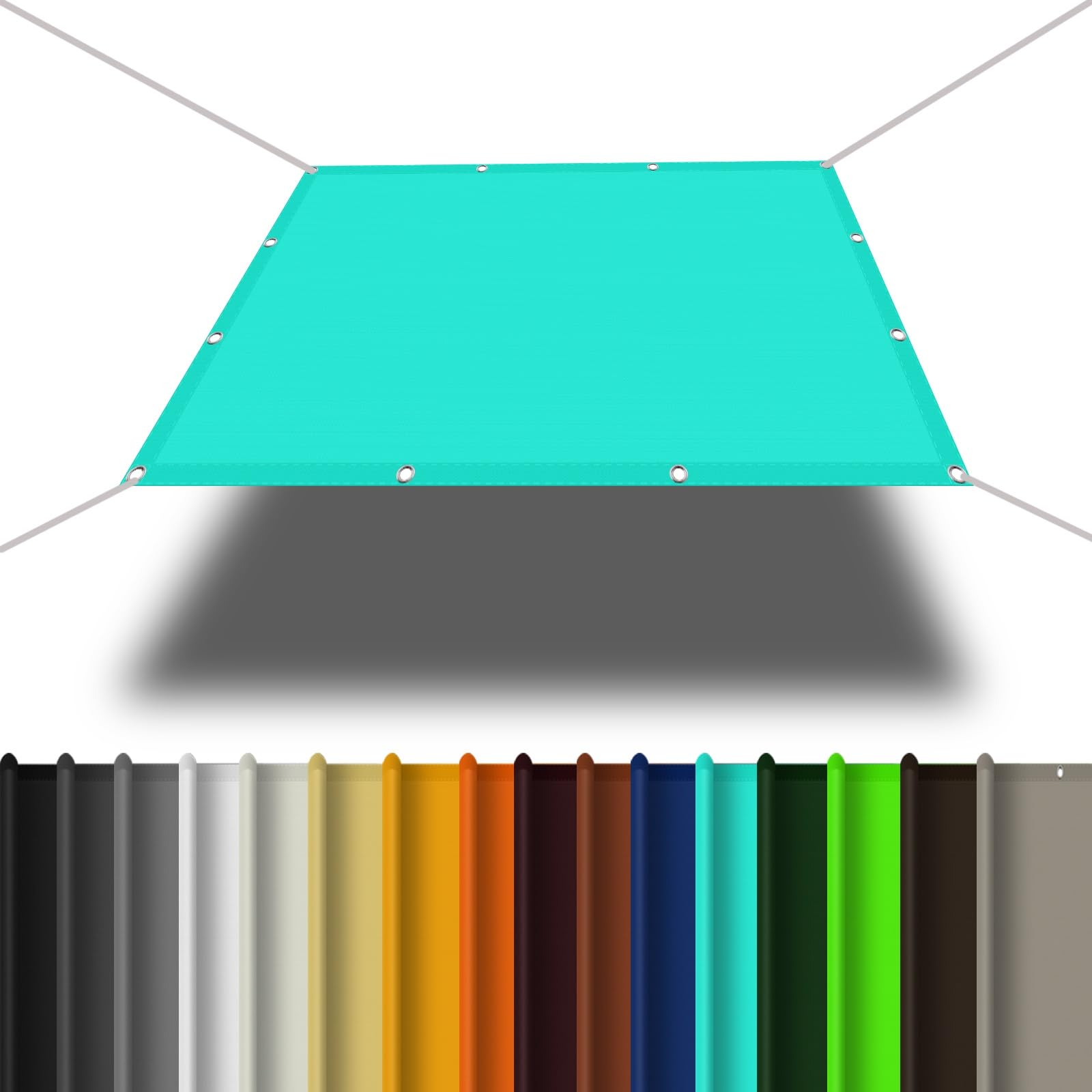 WQPMNYG Sky Blue Balcony 1.8x1.8m Tear Resistant Awning Canopy for Backyard Deck Patio Fence Porch 5.91x5.91ft