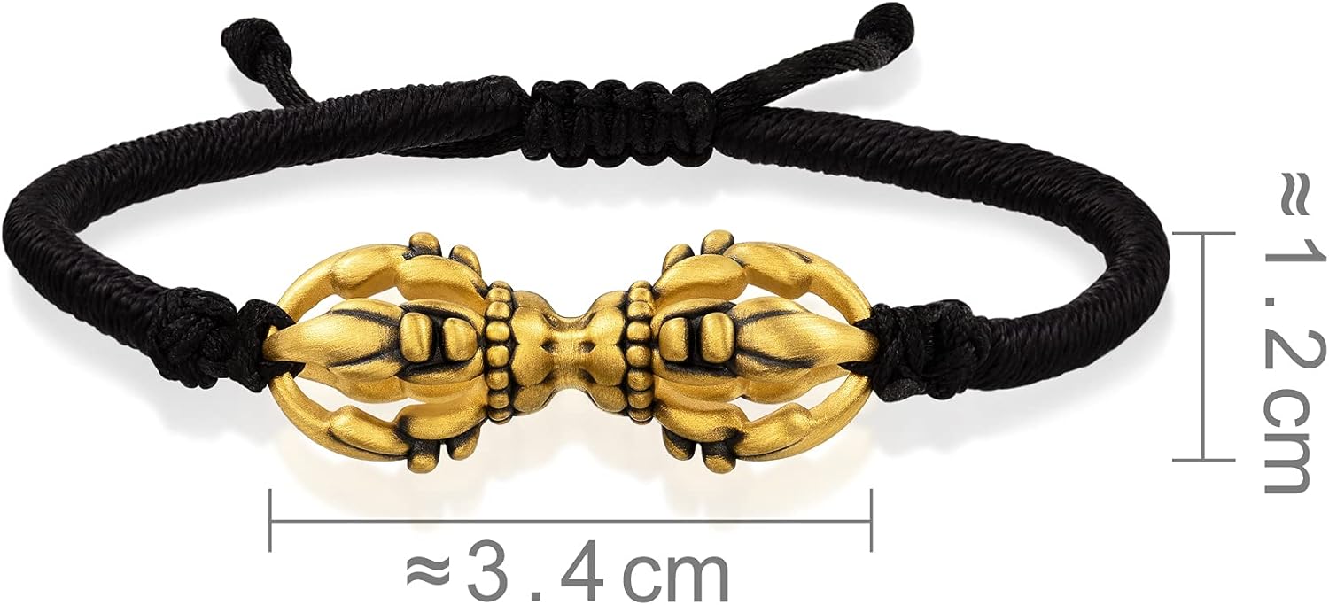 CHOW SANG SANG Noir Legends 999 24K Gold Buddhist Blessing Bracelet for Men & Women 92363B | 9.4 Inches, (24 CM)