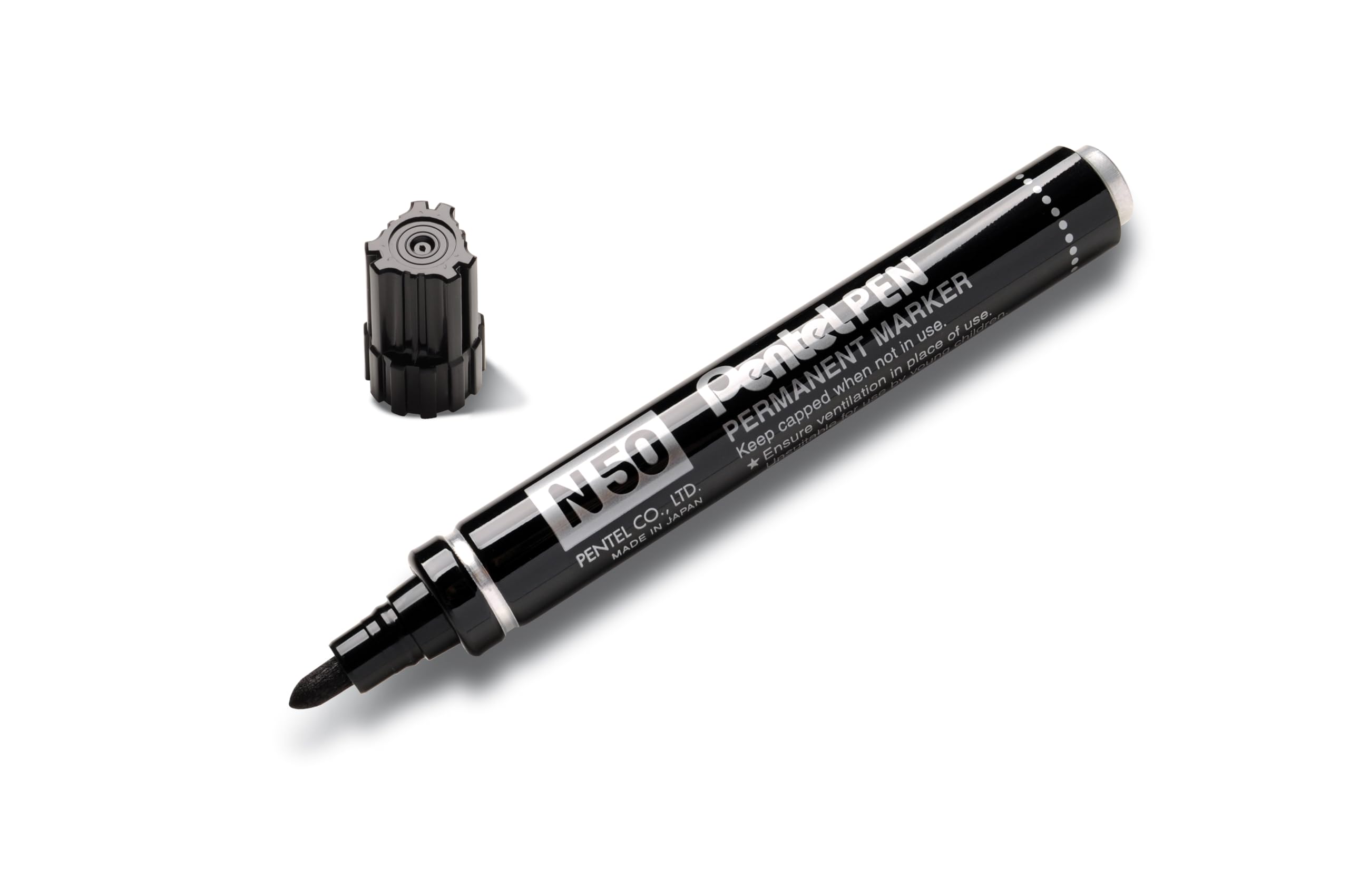 Pentel N50 – -AE corpo in alluminio, 12 pezzi nero