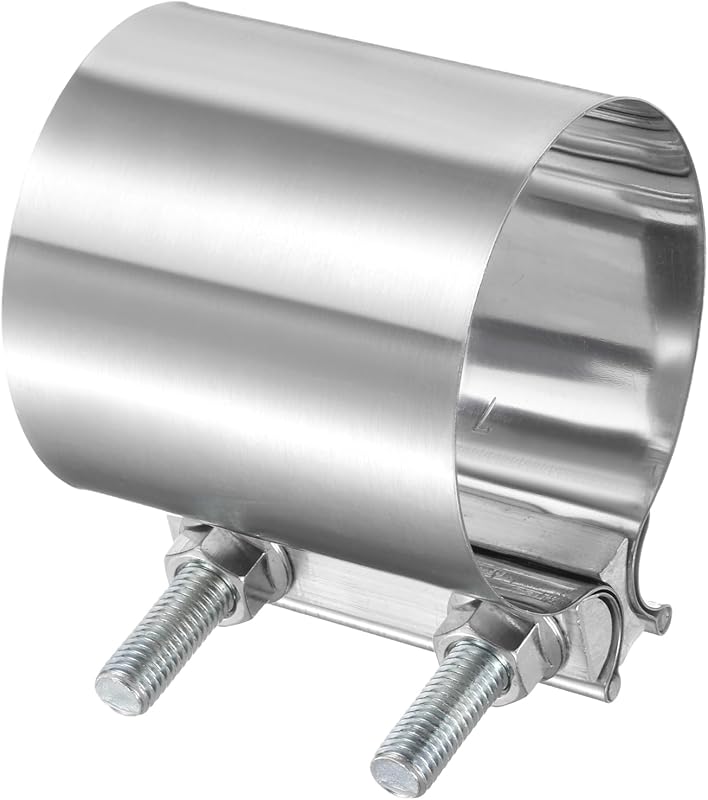 Abraçadeira de escapamento HARFINGTON em aço inoxidável 401 para tubo de 7,59 cm, com parafusos M10 x 55,5 mm – 1 unidade