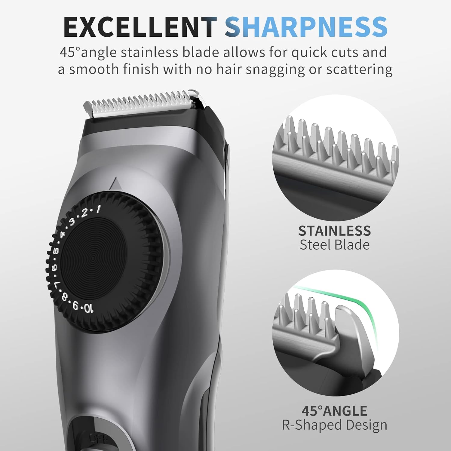 Beard Trimmer for Men, Precision Adjustable Trimmer, 38 Length Level Detail Trimmer Hair Clippers, Fast USB Cordless Rechargeable Mens Trimmer Grooming Kit for Body Face Mustache Hair