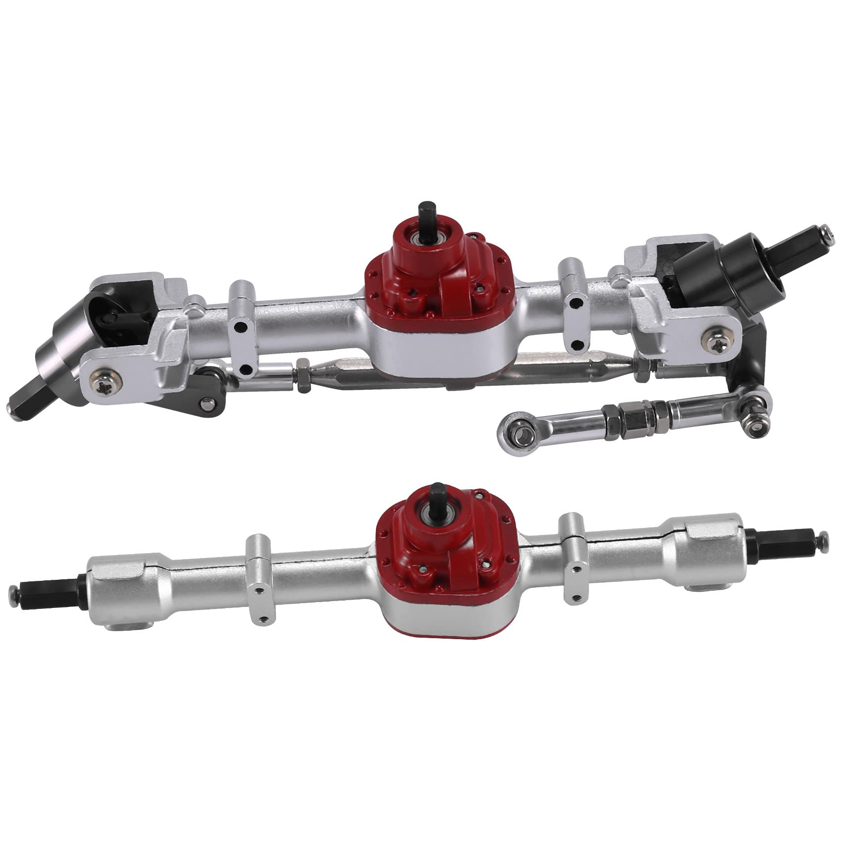 Jevina Upgrade Acier Transmission et Essieu BrüCken Direction Colonnes de barres pour MN D90 D99 MN90 MN99S 1/12 RC Auto Pièces, B
