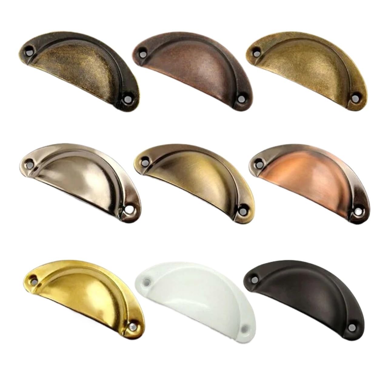 Gwyzax Bronze Green Antique Cabinet Pulls Retro 40Pcs Antique Brass Cabinet Handles Kitchen Drawer Pulls Hardware