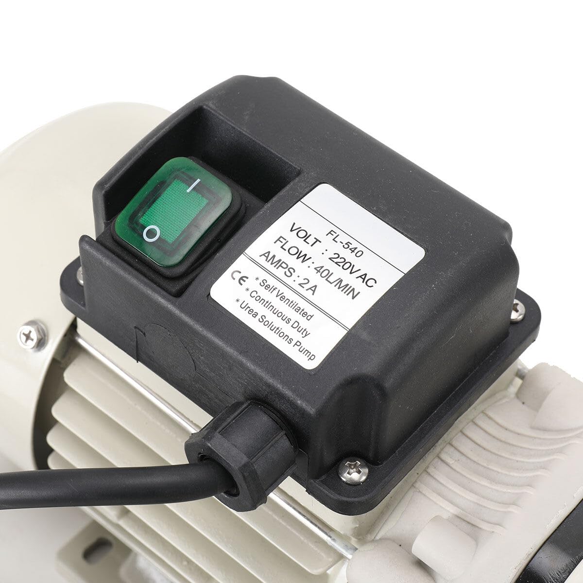 40L/Min Ad-Blue Pumpenset Urea pump Harnstoff pump Fasspumpe Selbstansaugend Pumpe Anschlussstücke Membranpumpe 220V - 0,4KW (50Hz) mit 4 Tüllen und 2 Schellen, 2950 RPM, 1,8m Kabellänge
