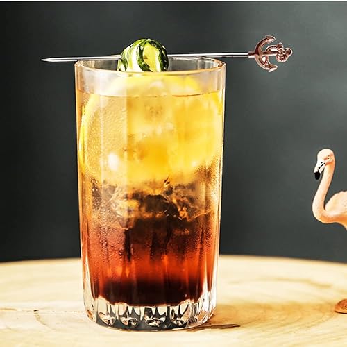 Miniatura 3 de RRRuo - Púas de cóctel de ancla reutilizables de acero inoxidable para aperitivos, aceitunas, sándwiches, cerezas para adornar, tenedores de frutas,