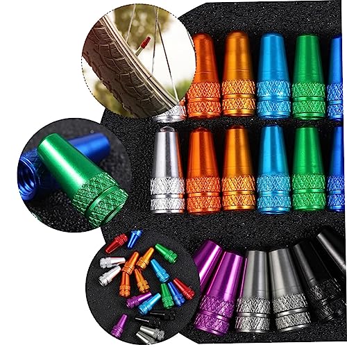 HANABASS 30 Piezas Tapas de Válvula de Aluminio Duraderas para Neumáticos de Bicicleta para Montaña y Ruta, Cubiertas contra Polvo para Prevenir Fugas y Suciedad miniatura 3