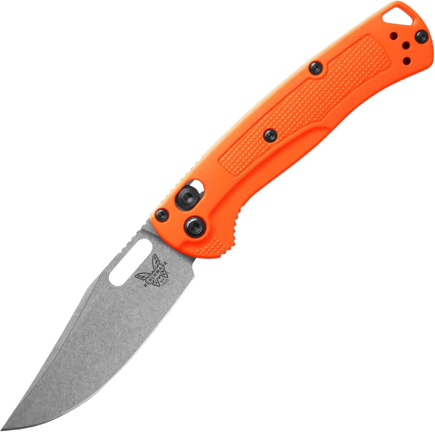 Benchmade - Mini Taggedout Folding Hunting Knife with Orange Grivory Handle (15533)