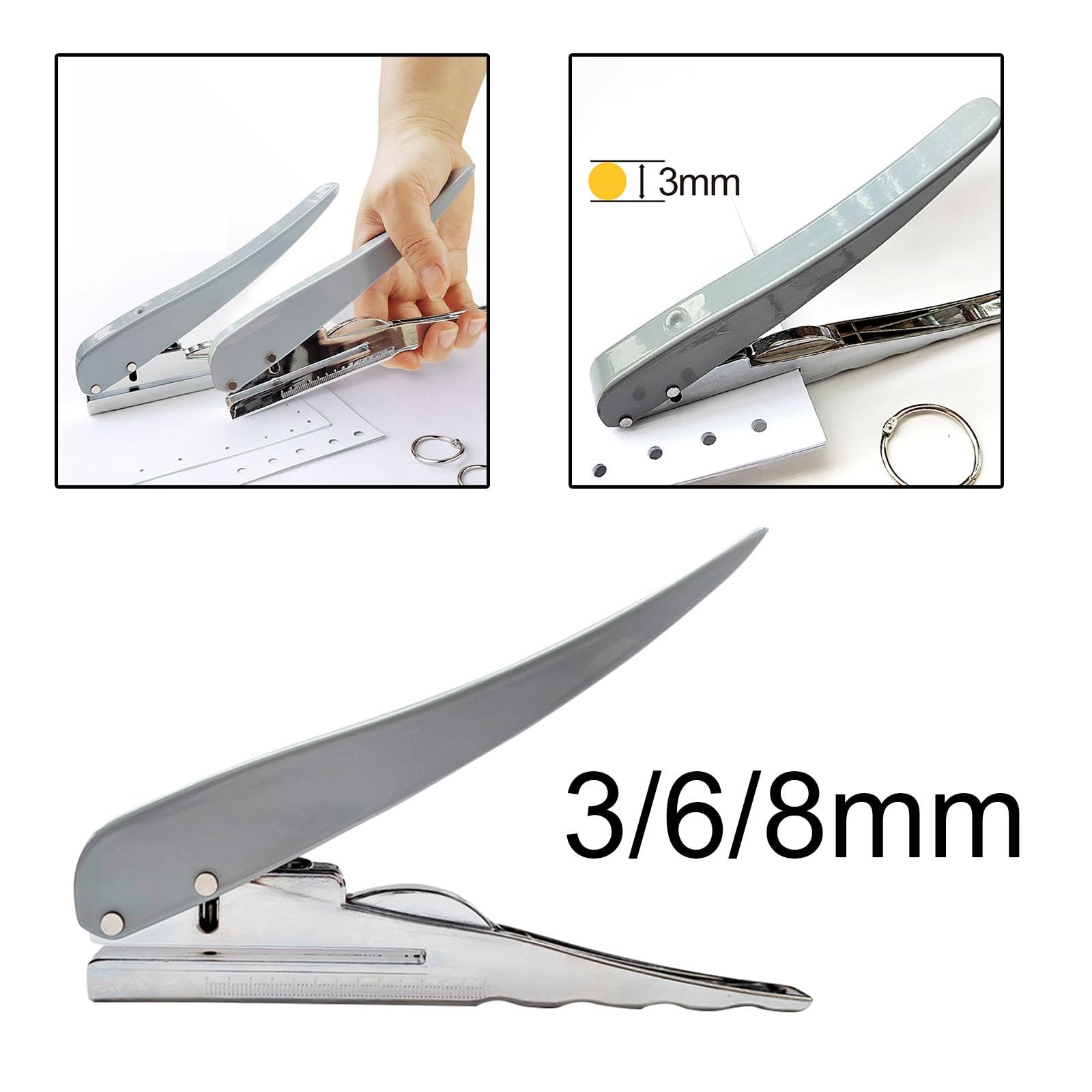 Perforatore per carta pratico perforatore circolare per carte cartone artigianato fai da te etichette 6 mm singolo cerchio strumento