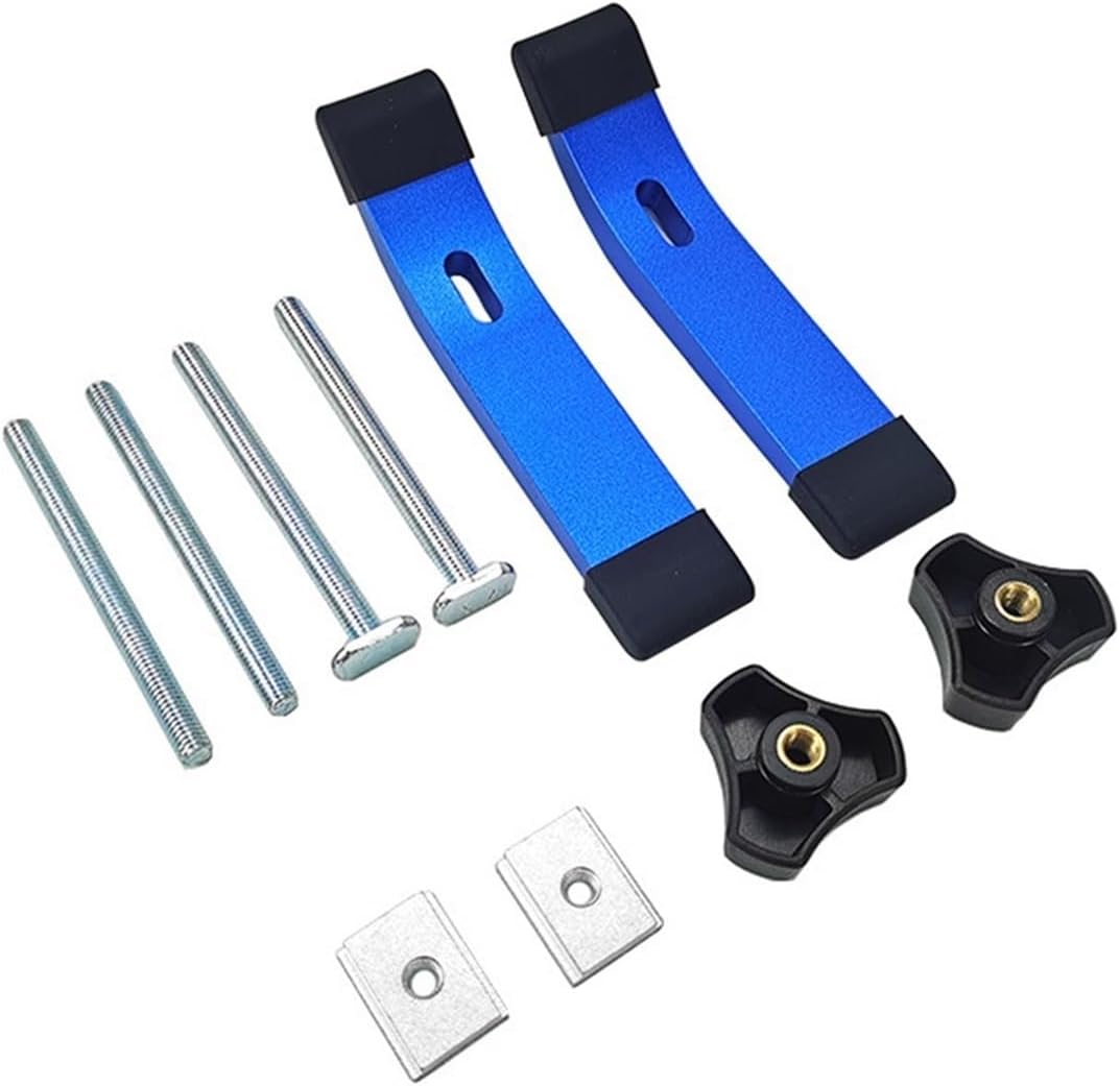Measurement Tools Woodworking Table Metal Quick Acting Hold Down Clamp Set T-Slot T-Track Woodworking Tool Accessories Portable (Color : Red 1pcs)