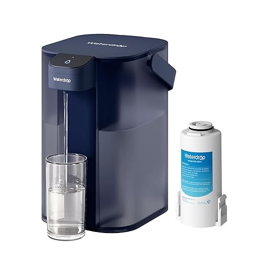 Waterdrop Instant Electric Water Filter Jug with a 3-Months Filter, WD-ED61B 3.5L Countertop Water Filter System, Reduce 98% Chlorine and 20+ Contaminants, Blue (NOT Reduce TDS) Waterdrop Instant Electric Water Filter Jug with a 3-Months Filter, WD-ED61B 3.5L Countertop Water Filter System, Reduce 98% Chlorine and 20+ Contaminants, Blue (NOT Reduce TDS)