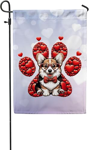 Miniatura 6 de Love Newfoundland - Bandera de jardín para el día de San Valentín, lona de 12 x 18 pulgadas, Newfie para amantes de los perros, idea de regalo,