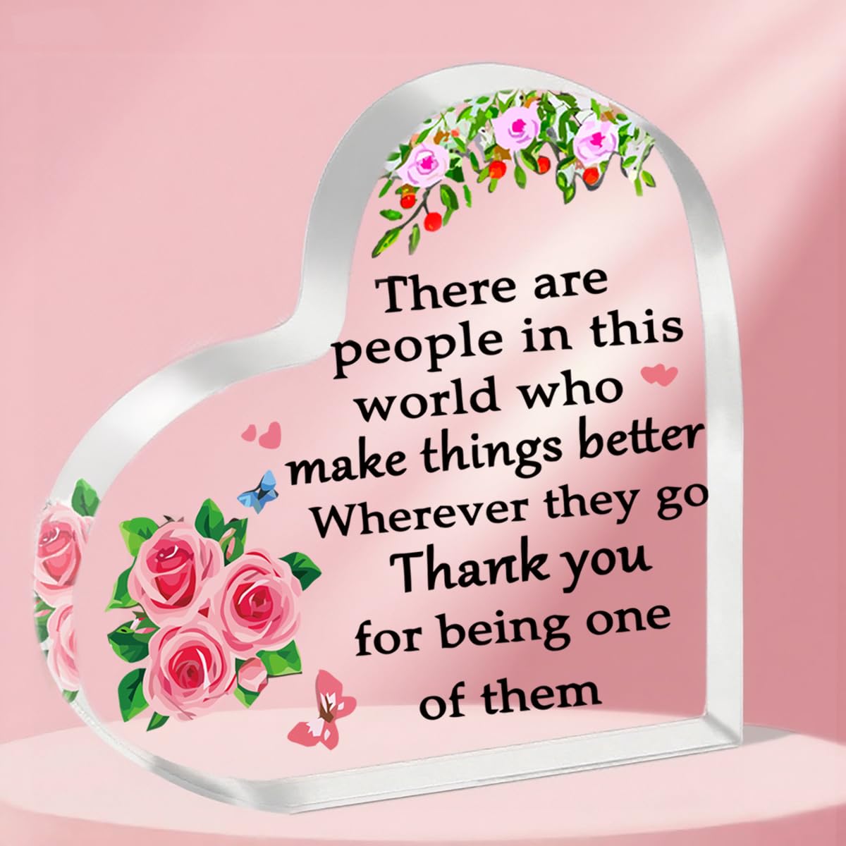 Tovii Women's Gratitude For Thank You Gifts For Appreciation Gifts For Grateful Gifts Acrylic Heart Keepsake For Colleague Teacher Boss Volunteer Nurse Doctor Manager Director Superior