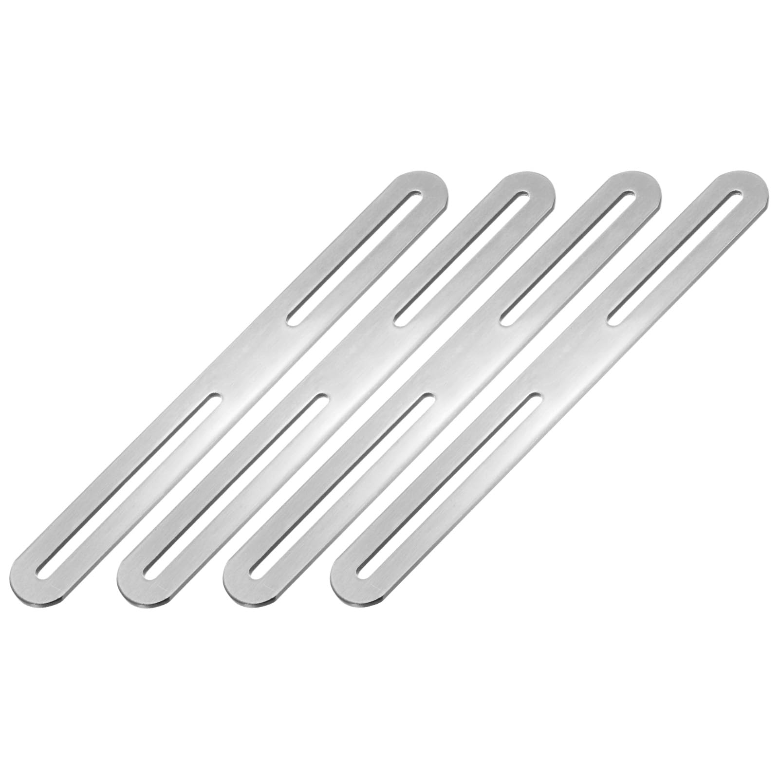 M METERXITY 4-Pack Flat Mending Plate Support 8.27x0.94in, Silver — image 1