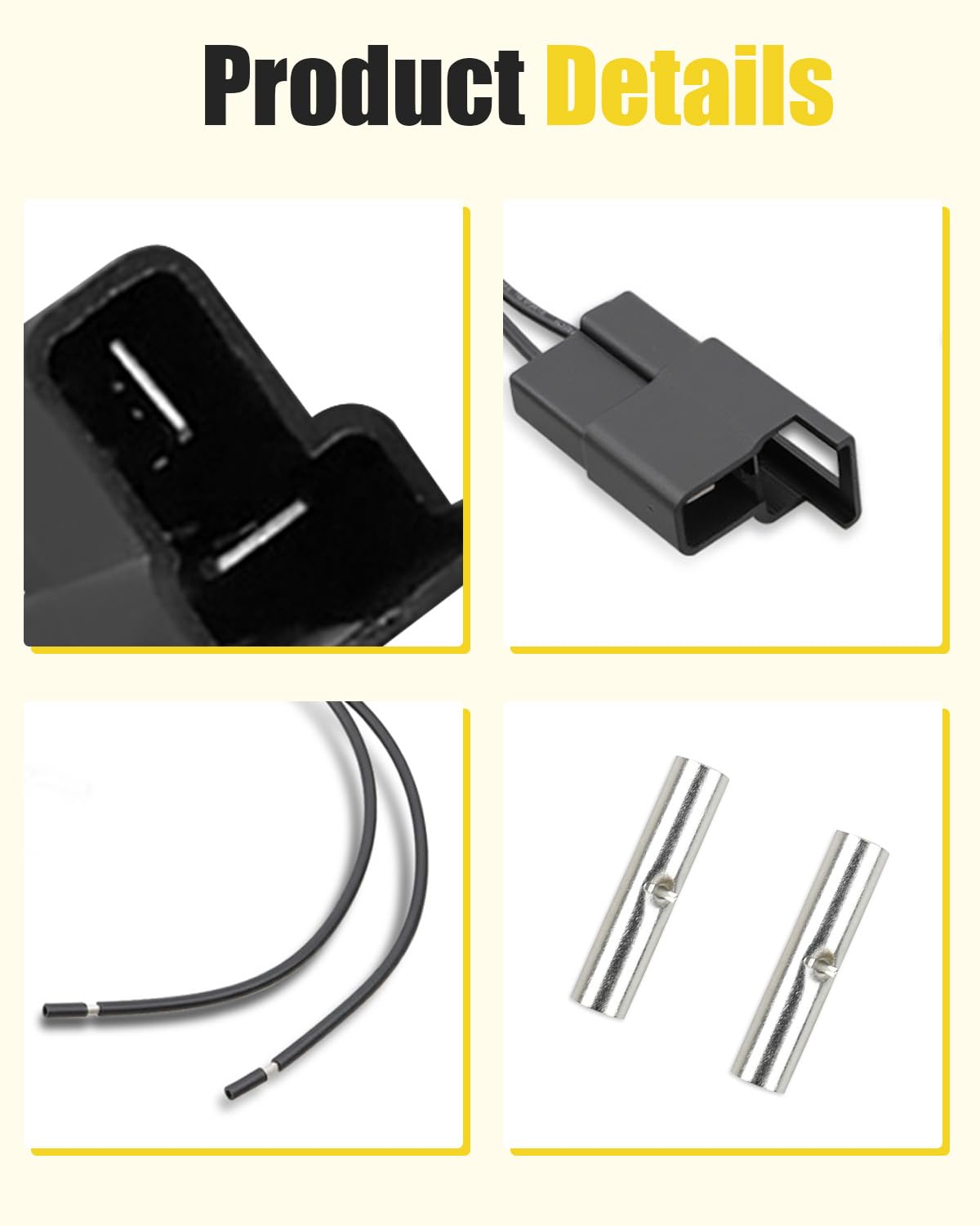 114052 Kit de reparación de conector de arnés de cables, apto para cortacésped Hustler Super Z, FasTrak, Big Dog, reemplaza el enchufe hembra de embrague eléctrico PTO 791251