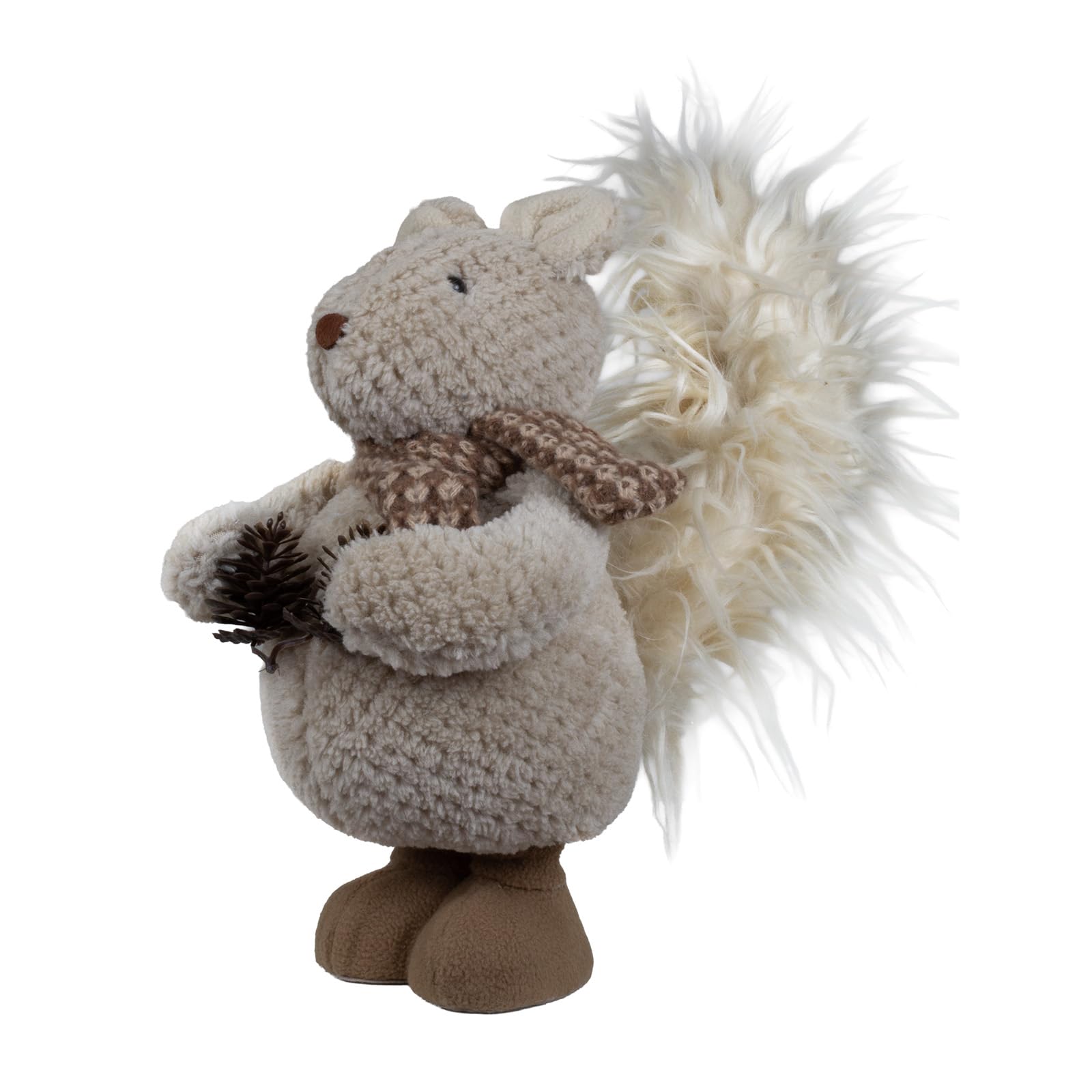 Monopol Christmas Paradise Eichhörnchen stehend mit Teleskopbeinen 50-65cm Deko Weihnachtstier beige