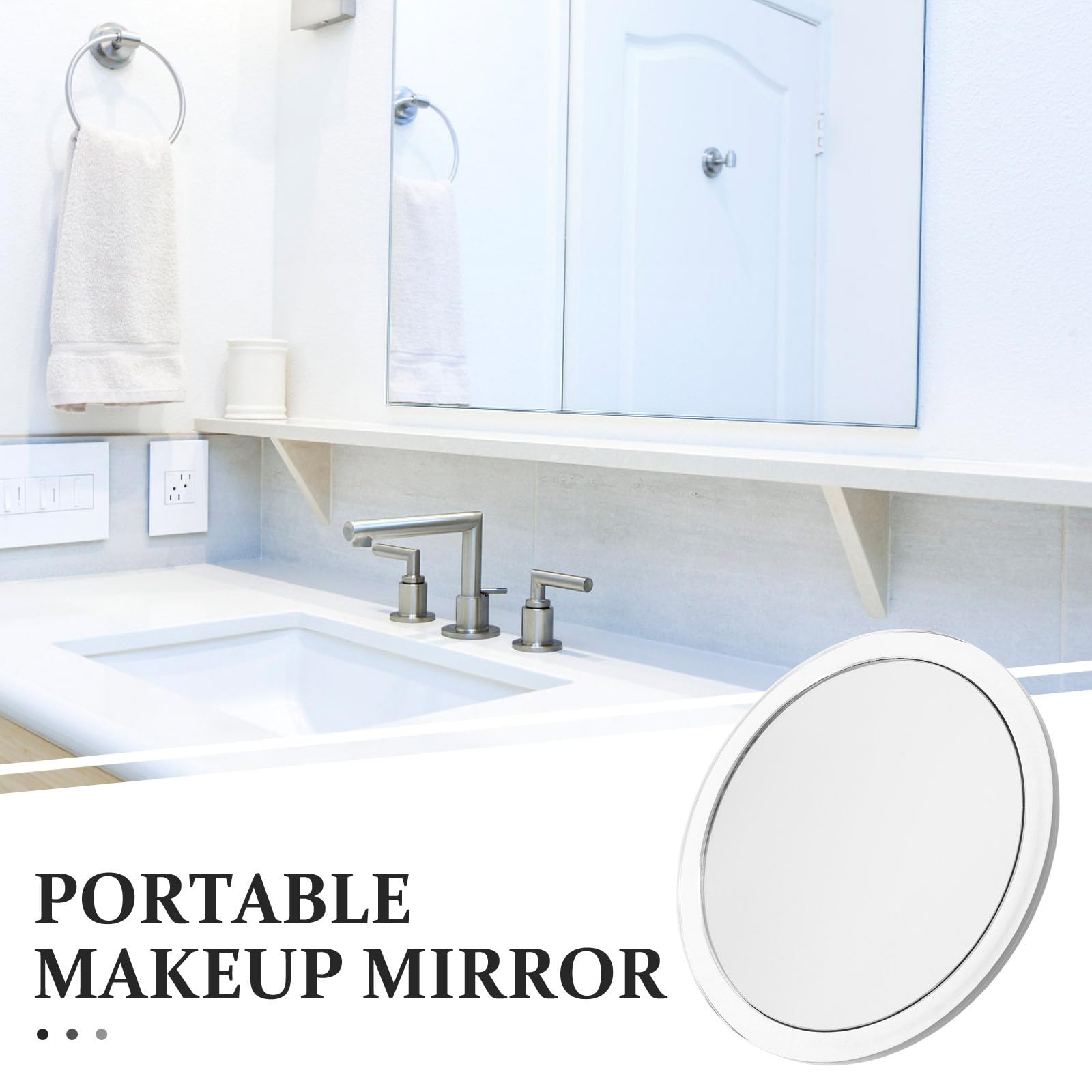 Specchio Ingranditore Trucco Bagno 15x Ventosa Forte Specchio Concavo in Vetro 146mm Singolo Lato per Applicazione Maschere e Modellatura Sopracciglia