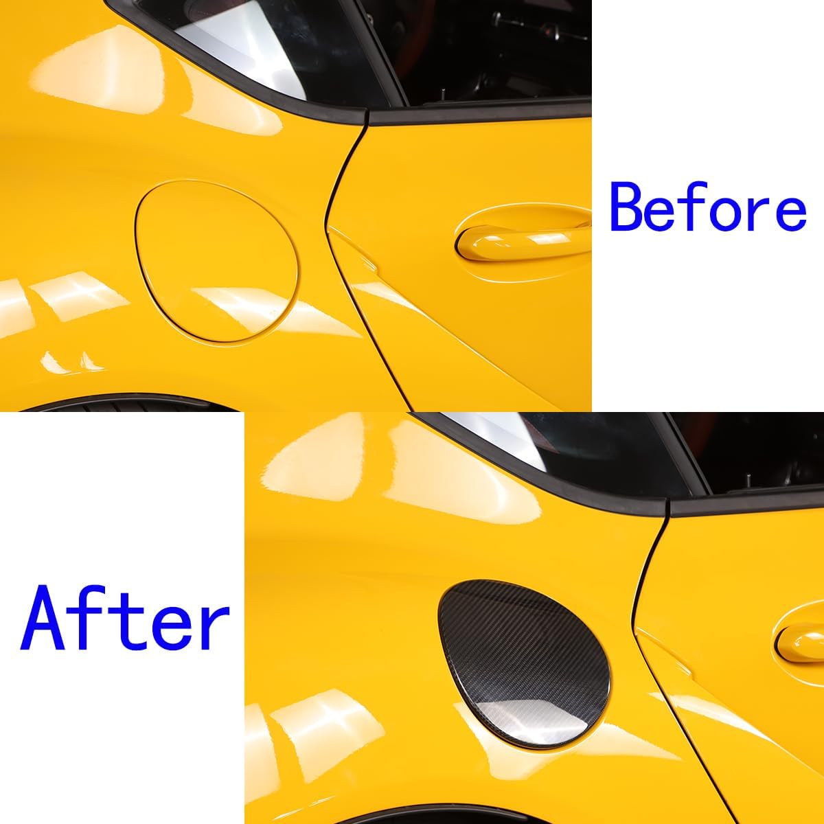 Daeiclru Fuel Tank Gas Door Cover Trim Fit for Toyota Supra GR A90 A91 MK5 2019-2025, Fuel Filler Door Gas Tank Cap Cover Oil Gas Cap Door Cover Anti-Scratch Protection Accessories (Black)