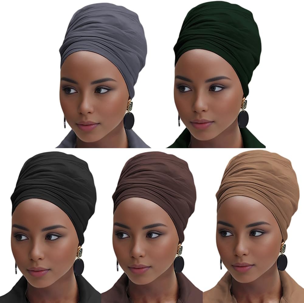 Head Wraps for Black Women Breathable Headwraps Scarf Long Hair Wraps Soft Wide Headbands Headscarves for Locs - Image 6