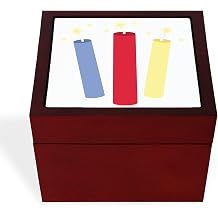 صندوق مجوهرات تذكارية من CafePress Fire Crackers، مقاس 5"x5"x3.75"