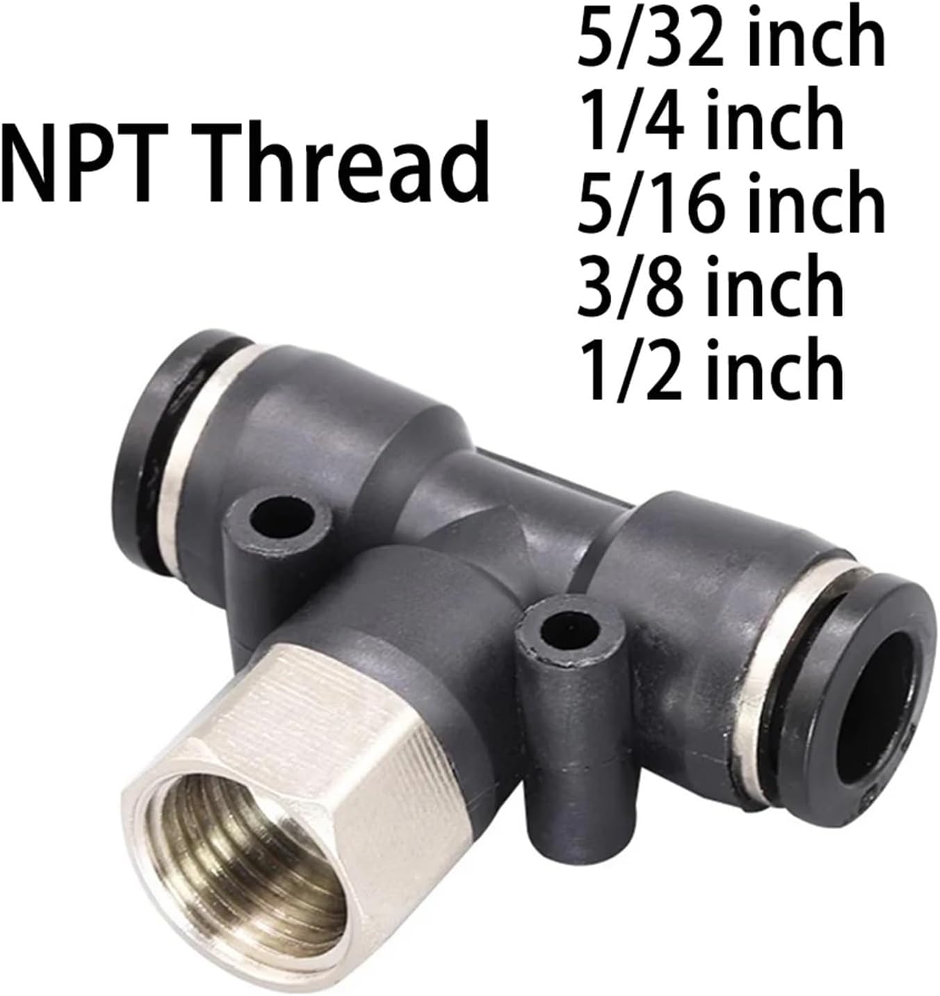 PTF Pneumatic Quick Connector American internal Thread NPT1/8 1/4 3/8 1/2 inch PU Gas Pipe 5/32 "1/4" 5/16 "3/8" 1/2" PTF1/4-N02(PTF 1l4-NPT1l8)