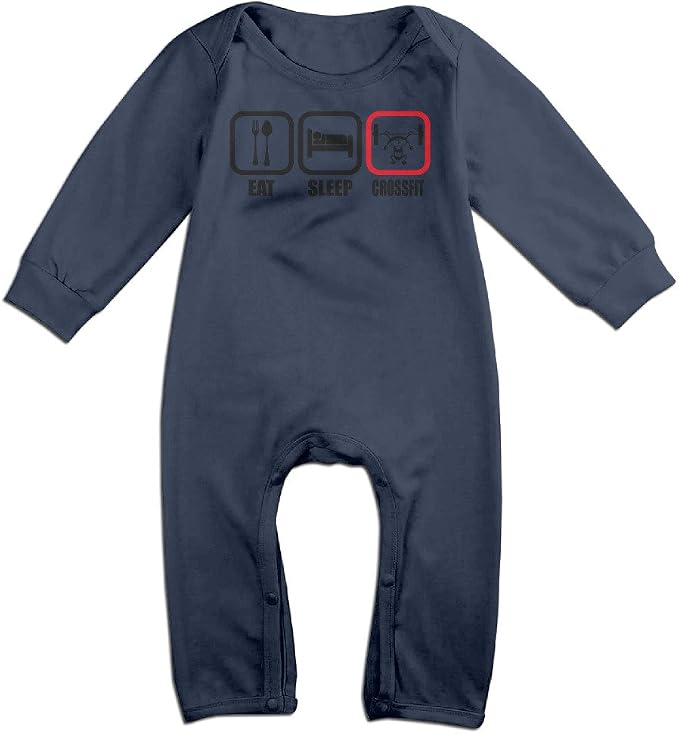 Eat Sleep crossfit intense bambino tutina neonato pagliaccetto tuta - blu -  12 Mesi : Amazon.it: Abbigliamento
